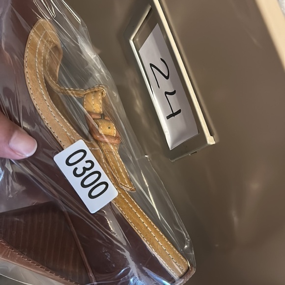 VTG Y2K FOSSIL 7 Retro Chunky Heels Pointed Toe Genuine Leather Academia preppy - Picture 7 of 7